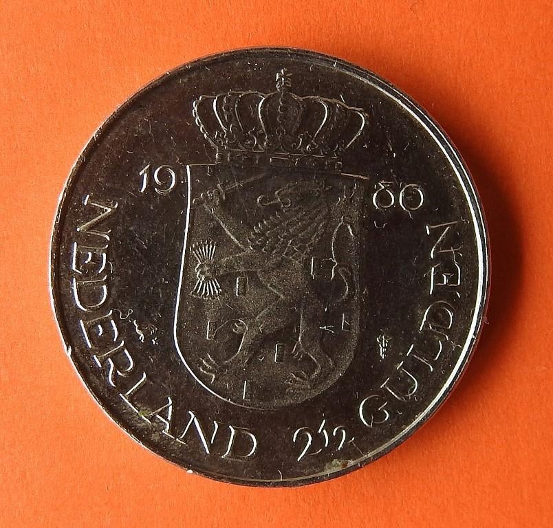 Rijksdaalder 1980  ////, Verzenden, Koningin Beatrix, 2½ gulden, Losse munt
