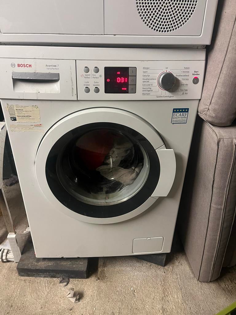 Bosch Avantixx 7 Voorlader Wasmachine, Witgoed en Apparatuur, Wasmachines, Gebruikt, Voorlader, 6 tot 8 kg, 85 tot 90 cm, 1600 toeren of meer