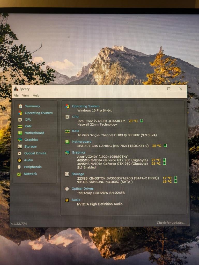 Oude gaming pc - i5 2x960 videokaarten, Computers en Software, Desktop Pc's, 3 tot 4 Ghz, SSD, Gaming, Ophalen of Verzenden