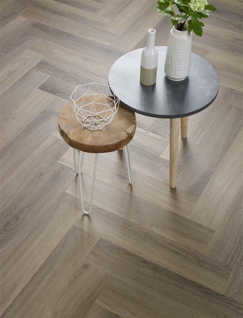 Plak Pvc Visgraat Laminaat 10 X Top Kleuren Apeldoorn, 75 m² of meer, Nieuw, Laminaat, Crème