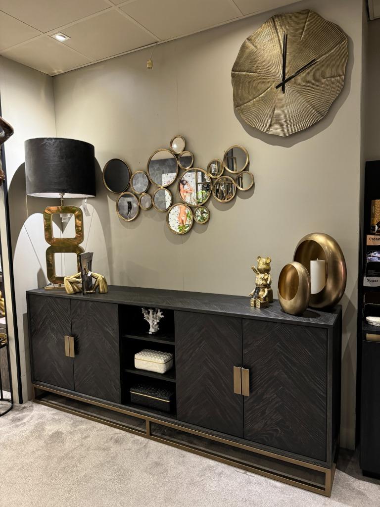 Dressoir Blackbone Brass Richmond interiors, Huis en Inrichting, Kasten | Dressoirs, Nieuw, Ophalen of Verzenden, 200 cm of meer