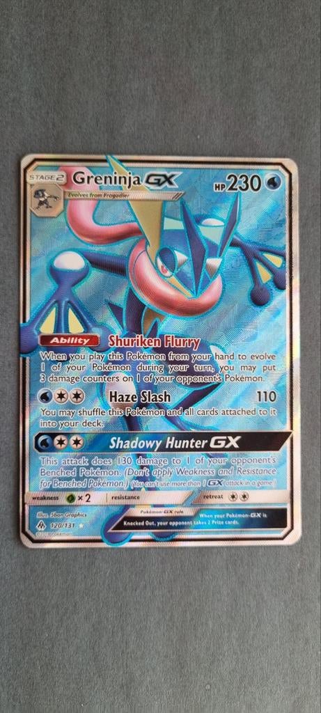 Greninja gx fli120, Ophalen of Verzenden, Zo goed als nieuw, Losse kaart, Foil