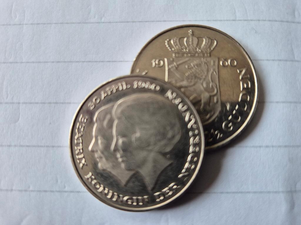 Rijksdaalder 1980 (2,50) Koningin Juliana / Beatrix, Ophalen of Verzenden, Koningin Juliana, 2½ gulden
