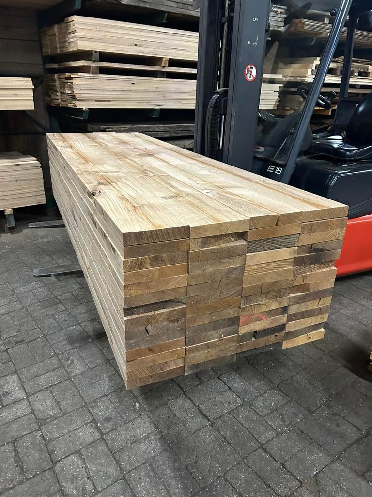 Eiken balken 40mm 4cm planken geschaafd gedroogd traptreden, Ophalen, 25 tot 50 mm, Eiken, Nieuw