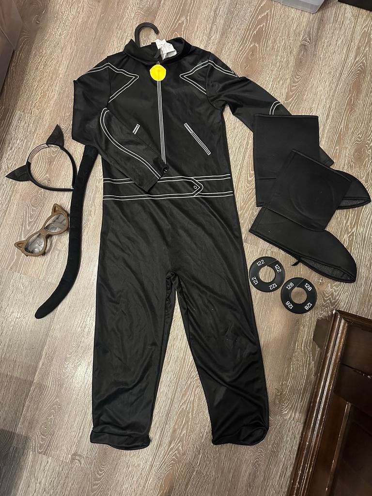 Miraculous Cat Noir kat Carnaval Kostuum maat 122-128, Ophalen of Verzenden, Zo goed als nieuw, 122 t/m 128, Jongen
