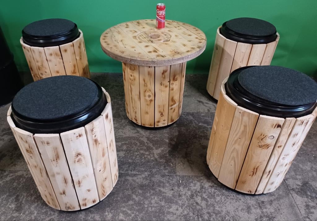 Tuin mancave setje 5 delig, Tuin en Terras, Ophalen, Zo goed als nieuw