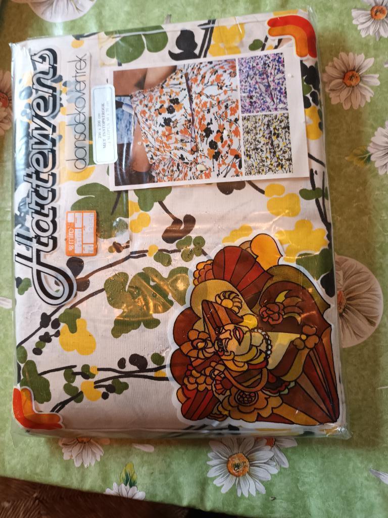 Nieuw dons dekbedovertrek Bedovertrek 2p bloemen Hartewens, Wit, Dekbedovertrek, Ophalen of Verzenden, Nieuw