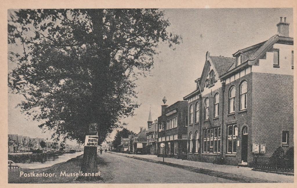 Musselkanaal     Postkantoor, Verzamelen, Ansichtkaarten | Nederland, Ophalen of Verzenden, 1940 tot 1960, Ongelopen, Groningen