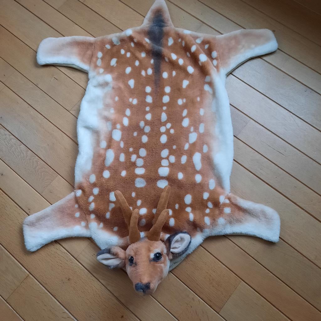 Plaid vloerkleed met hert bambi, Ophalen of Verzenden, Zo goed als nieuw