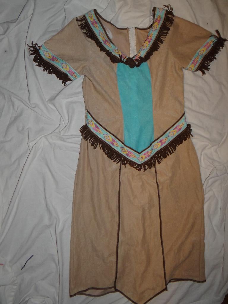 Leuke beige/blauw/bruine INDIAAN/NATIVE AMERICAN jurk, Kleding | Dames, Ophalen, Carnaval, Kleding, Maat 36 (S)