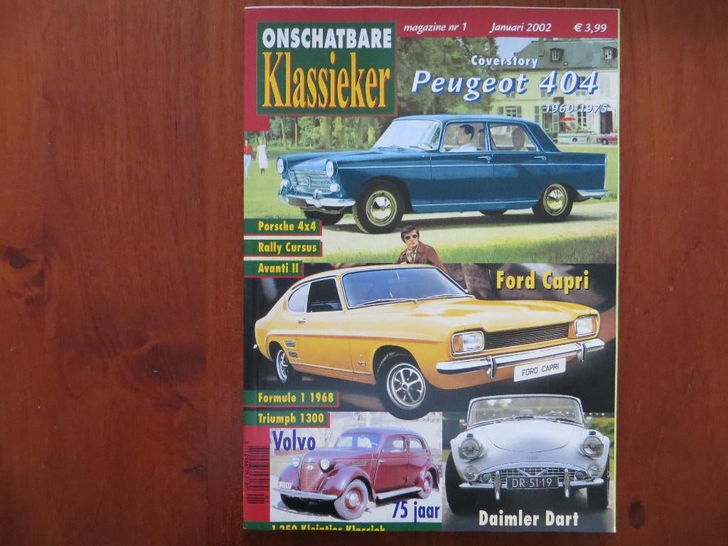 Onschatbare Klassieker 1 2002 Peugeot 404 (’60-’75), Porsche, Boeken, Auto's | Folders en Tijdschriften, Nieuw, Peugeot, Ophalen of Verzenden