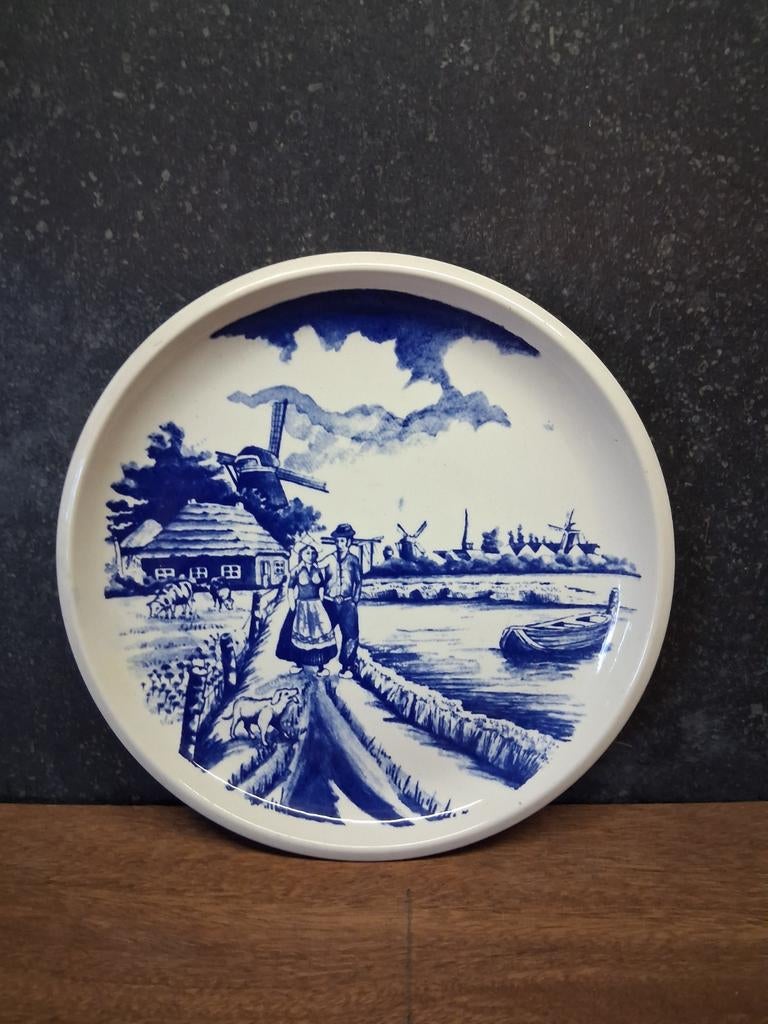 Wandbord boer en boerin, Antiek en Kunst, Antiek | Wandborden en Tegels, Ophalen of Verzenden