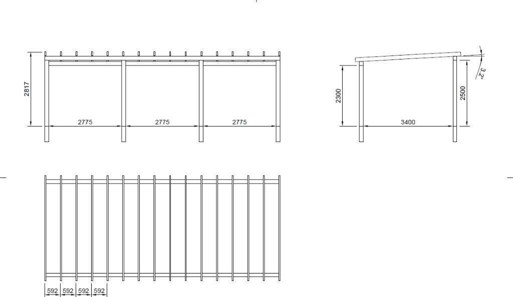 Complete Douglas carport 6x4m of 9x4m vanaf €2250,-!, Tuin en Terras, Ophalen, Nieuw, Carport