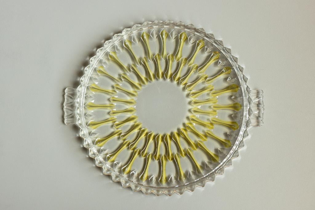 Walther glass groot glazen schaal plateau, schaal voor taart, Ophalen of Verzenden