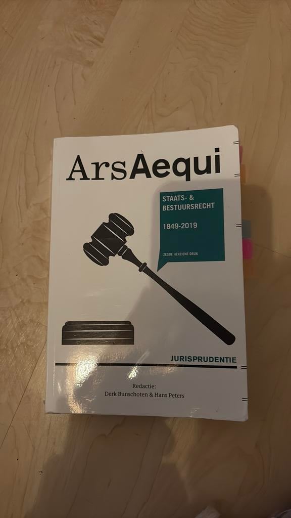 ArsAequi Staats- & bestuursrecht, Boeken, Ophalen of Verzenden, Alpha, Zo goed als nieuw, WO