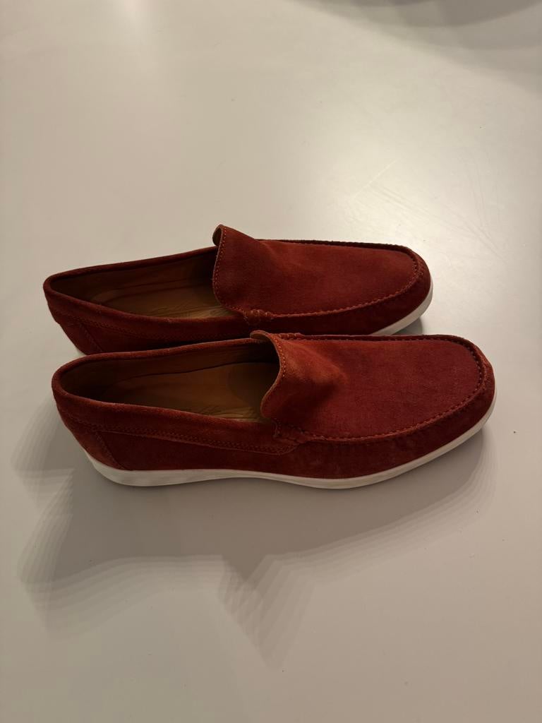 Ecco S-Lite Suède Mocassins - Roodbruin - Maat 46 instappers, Kleding | Heren, Schoenen, Ecco, Bruin, Nieuw, Ophalen of Verzenden