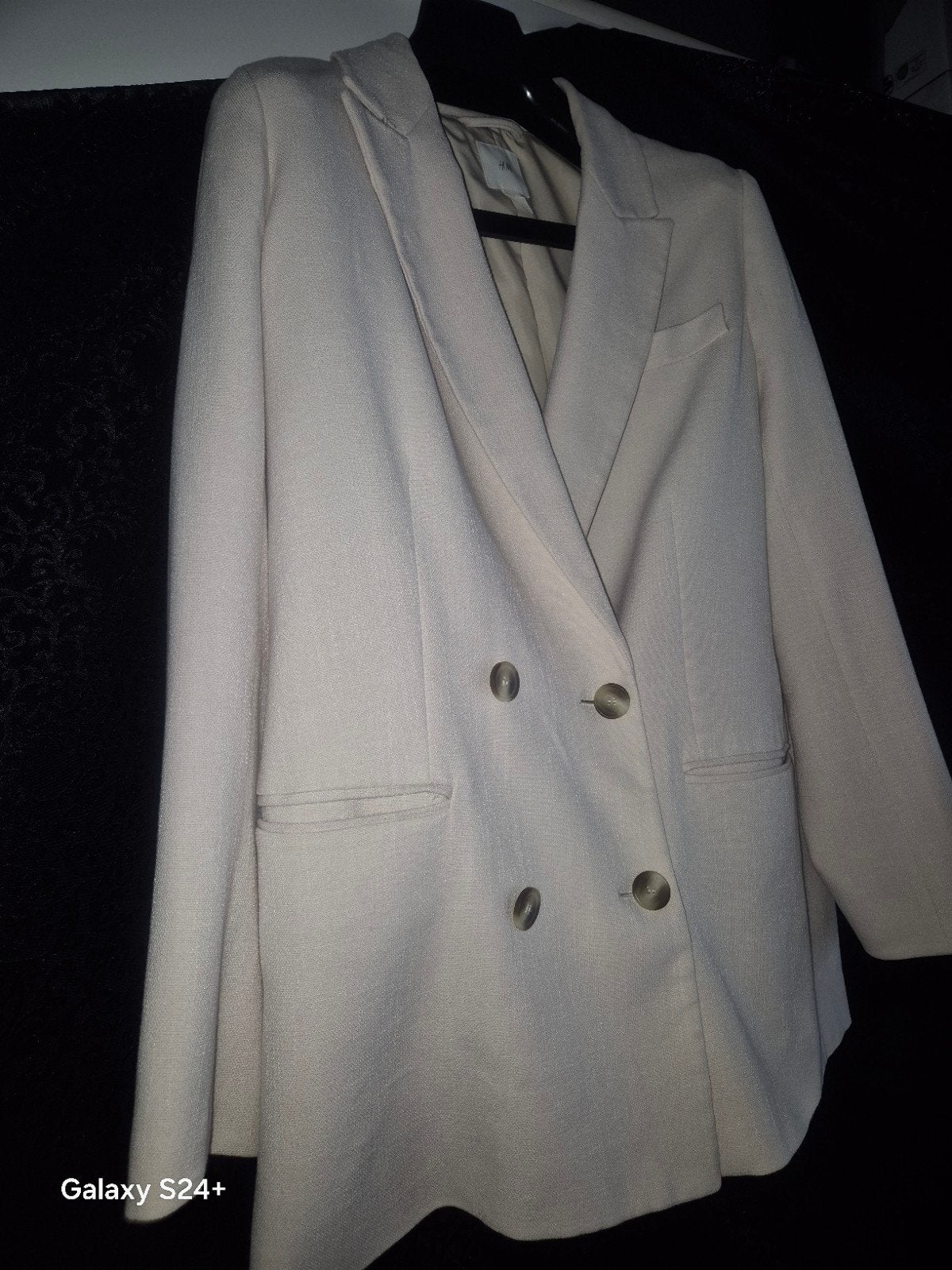 H&M Double-breasted blazer maat M - Zo goed als nieuw, Maat 38/40 (M), H&M, Beige, Ophalen of Verzenden