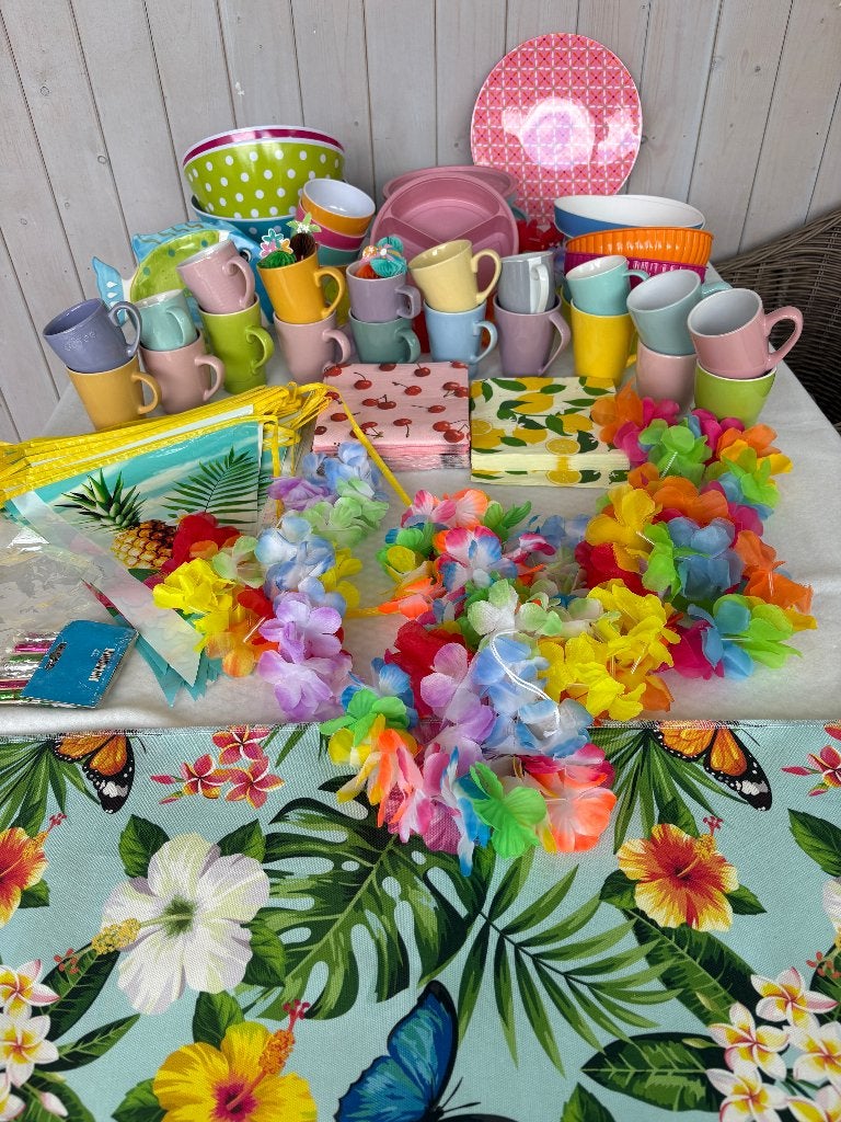 tuinfeest thema gezellig/hawaii, Ophalen of Verzenden, Zo goed als nieuw, Overige typen, Overige