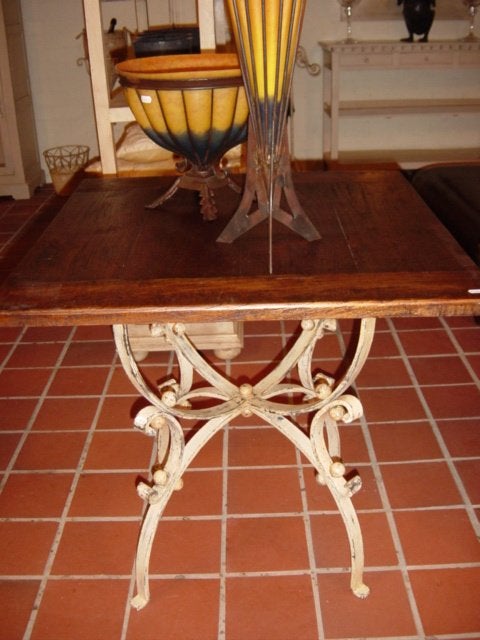 Tuintafel onderstel massief smeedijzeren onderstel India, Antiek en Kunst, Ophalen
