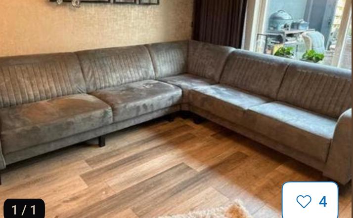Hoekbank, Huis en Inrichting, Banken | Complete zithoeken, Ophalen, Zo goed als nieuw