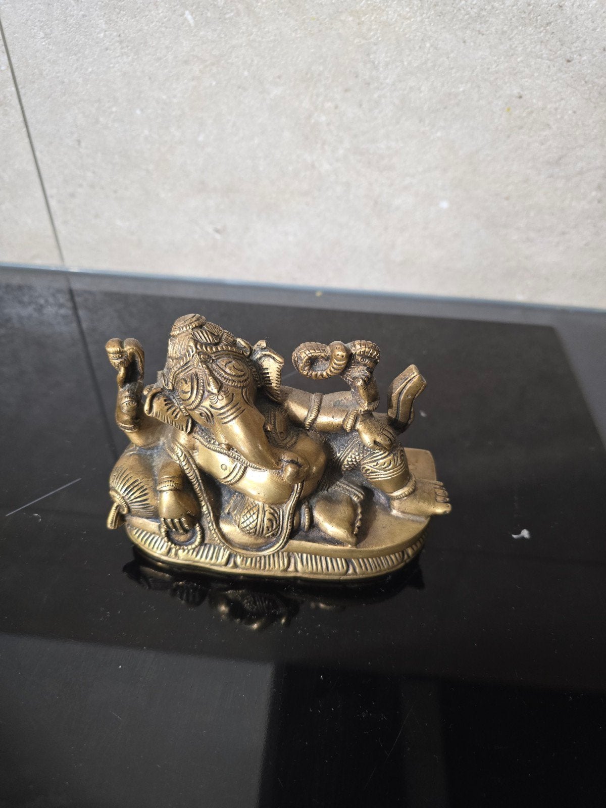 Koperen Ganesha beeld - 10cm hoog, perfecte staat, Antiek en Kunst, Ophalen of Verzenden
