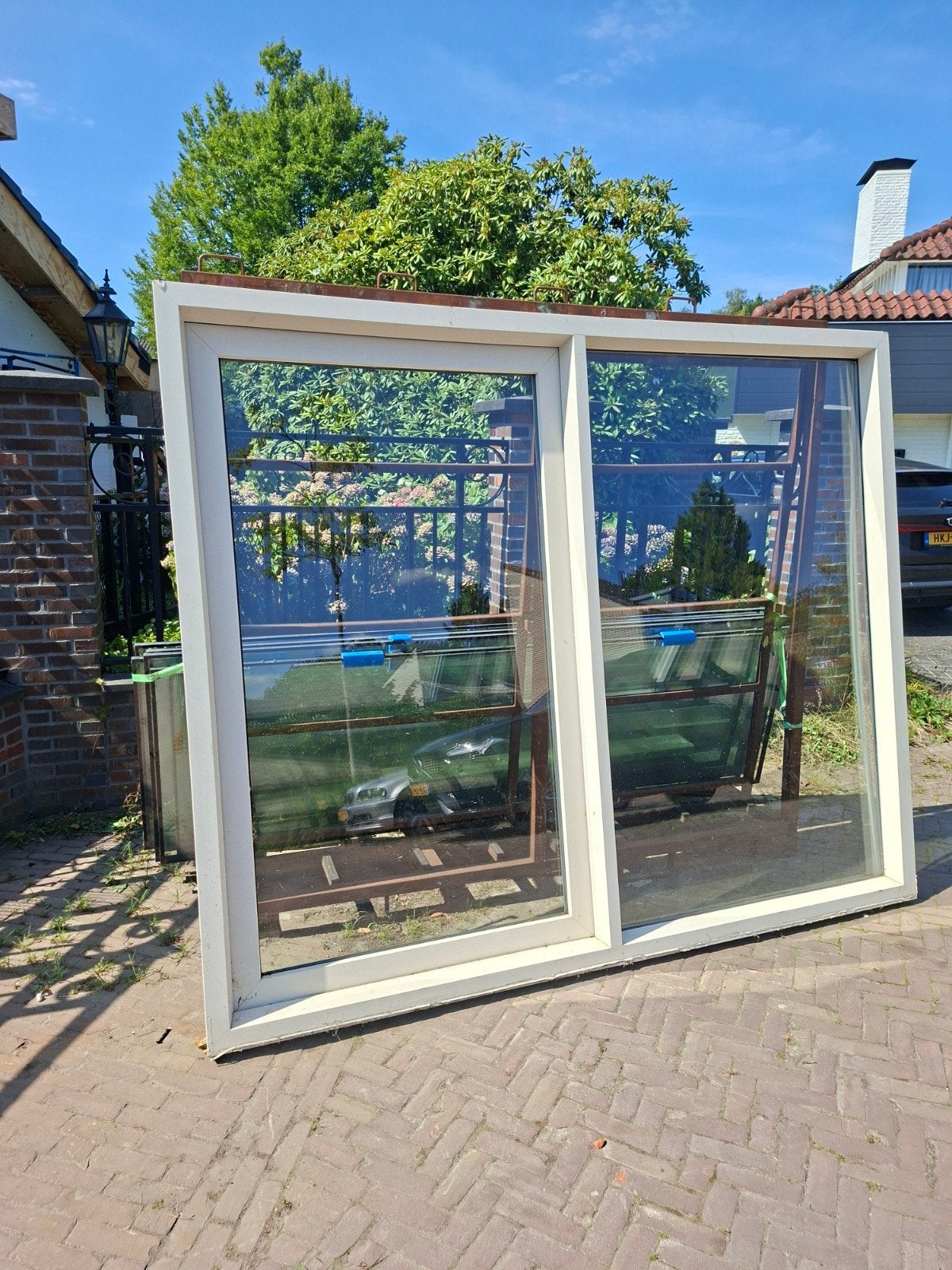 Gebruikte schuifpui met dubbel glas, Gebruikt, Ophalen of Verzenden, Buitendeur, Schuifdeur