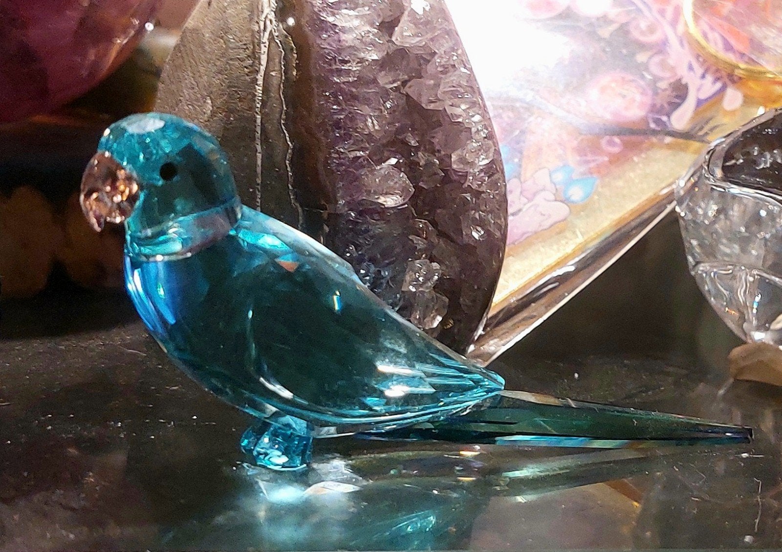 Swarovski Paco Jungle Beats Papegaai Kristal beeldje, Ophalen of Verzenden, Zo goed als nieuw, Figuurtje
