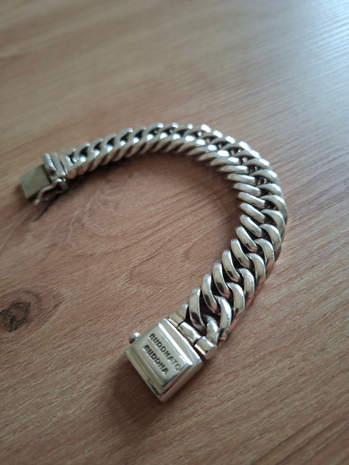 Buddha To Buddha Chain 1.5 cm breed, Ophalen of Verzenden, Zo goed als nieuw, Zilver, Zilver