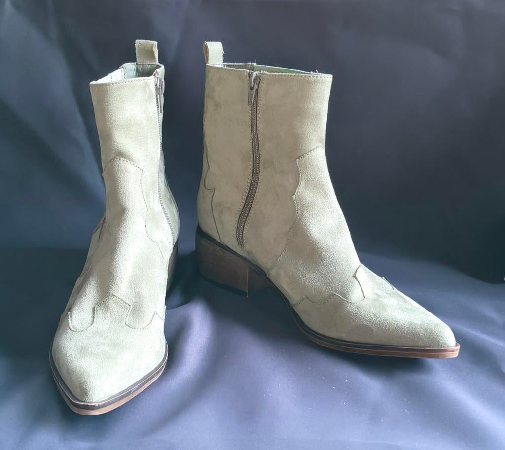Coco Bella Western Boots - Maat 40 - Nieuw, Kleding | Dames, Schoenen, Lage of Enkellaarzen, Nieuw, Groen, Coco bella