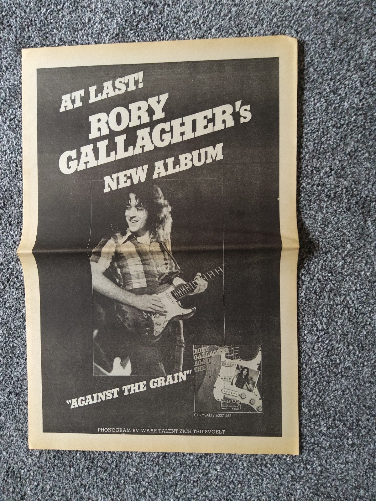 Rory Gallagher:  Promo  A3  formaat, Verzamelen, Muziek, Artiesten en Beroemdheden, Ophalen of Verzenden, Zo goed als nieuw, Foto of Kaart