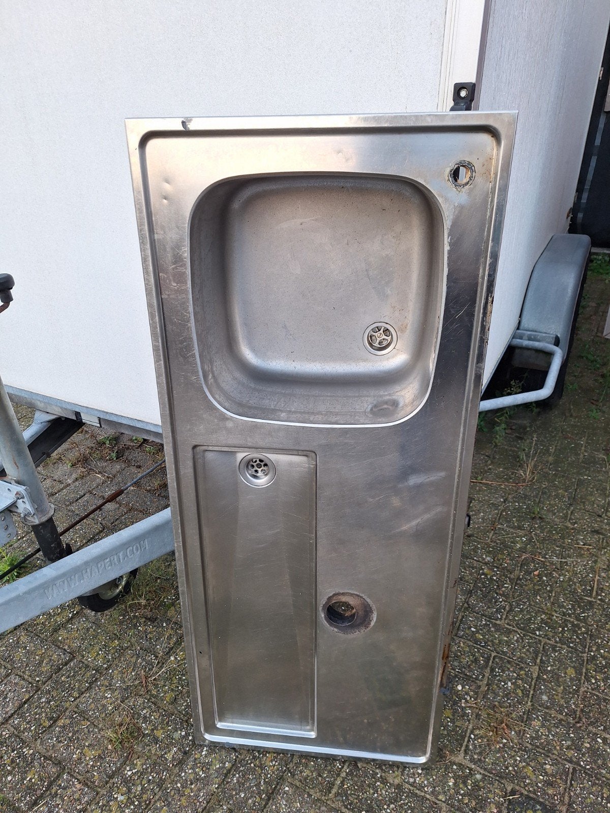 RVS lekblad met spoelbak 130x55 biertap thuisbar mancave, Ophalen, Overige merken