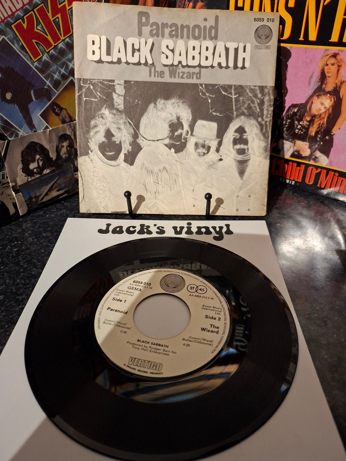 Black Sabbath - Paranoid / The Wizard 1970, Cd's en Dvd's, Vinyl | Rock, Gebruikt, Hard Rock, 7 inch, Ophalen of Verzenden