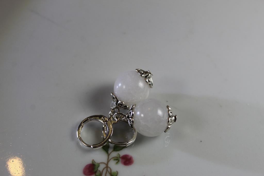 Klassieke creolen met edelsteen - Reiki sieraden - Oorbellen, Hangers, Nieuw, Ophalen of Verzenden, Met edelsteen