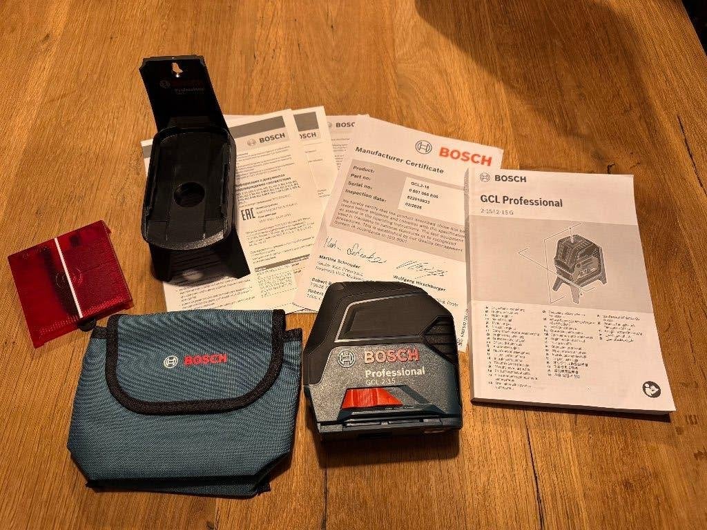 Bosch Professional Kruislijnlaser GCL 2-15 rood nieuwstaat, Ophalen of Verzenden, Zo goed als nieuw