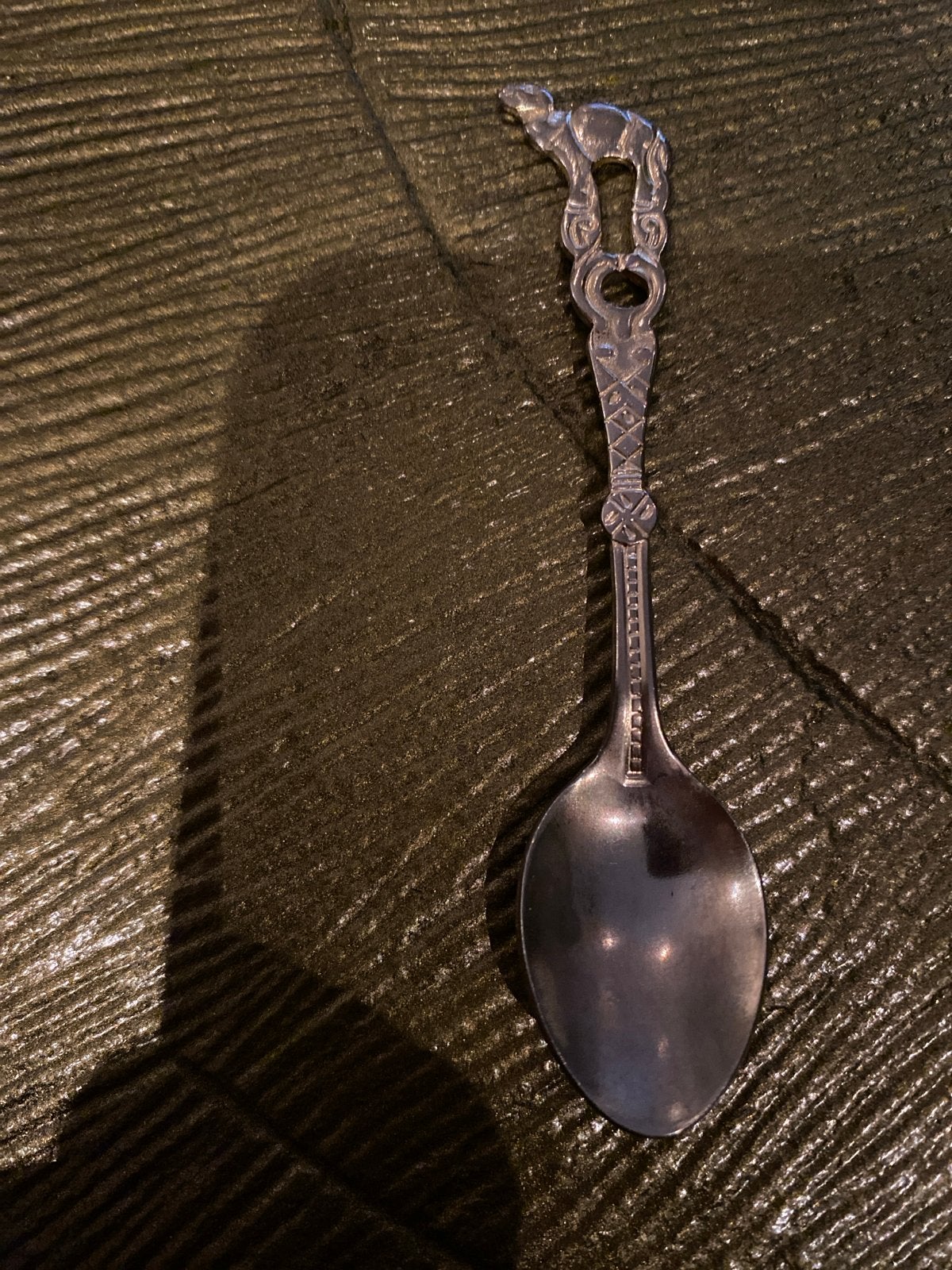 Vintage verzamellepel met kameel - India, Ophalen of Verzenden