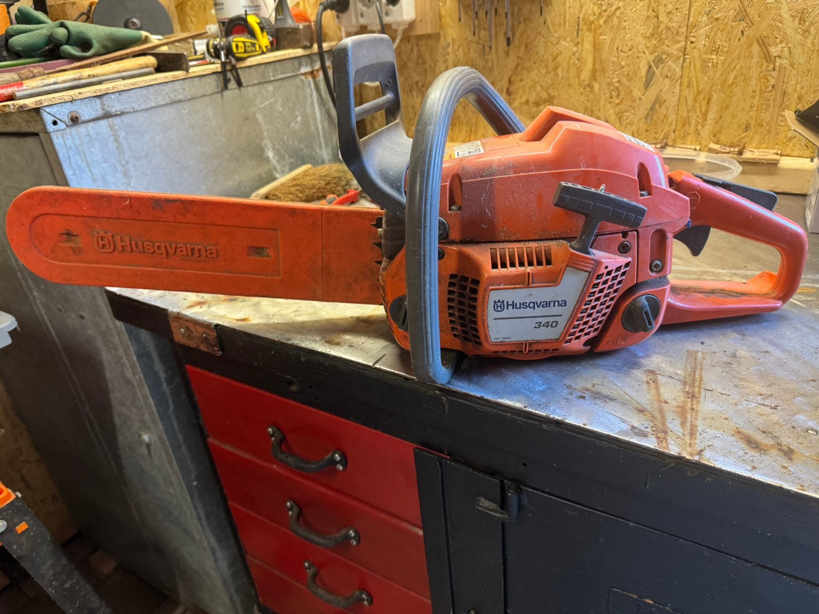 Husqvarna 340 Kettingzaag - Krachtig en Betrouwbaar, Ophalen, Gebruikt, 70 mm of meer, Kettingzaag
