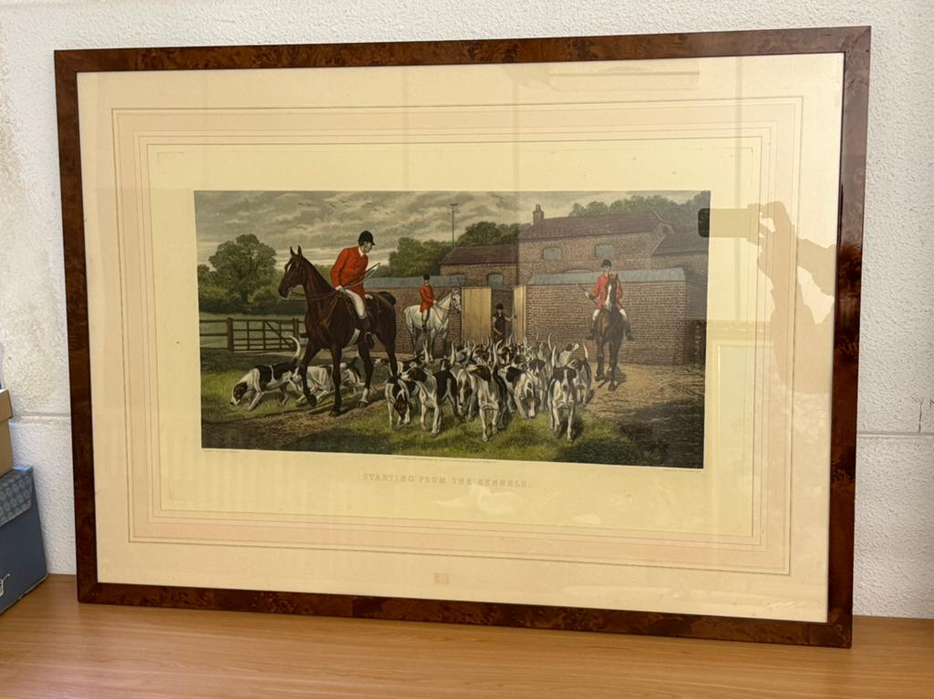 Mooie kunst schilderij Paarden Arthur Ackermann, Ophalen