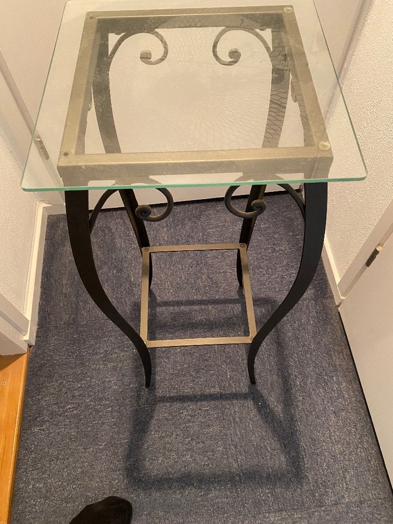 Plantentafel, Huis en Inrichting, Tafels | Bijzettafels, Ophalen, Minder dan 55 cm, Metaal of Aluminium, Rond
