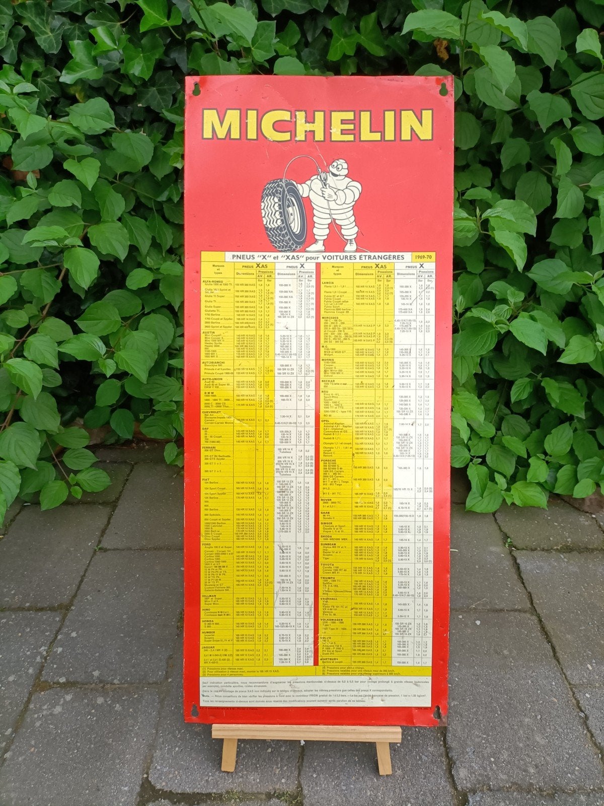 Michelin reclamebord 1969-70, Verzamelen, Merken en Reclamevoorwerpen, Ophalen of Verzenden, Gebruikt
