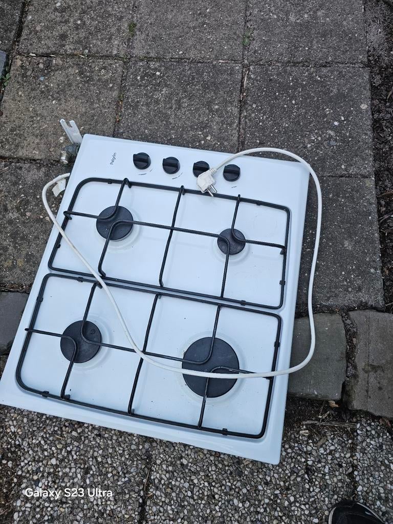 Goed werkende gaskookplaat met elektrische aansteker, Gebruikt, Inbouw, Gas, 45 tot 60 cm
