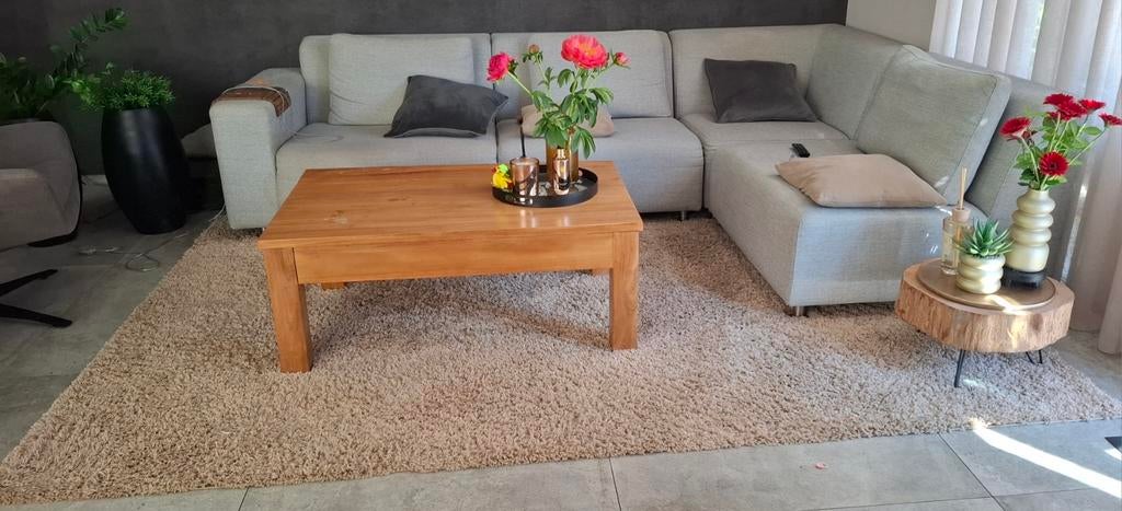 Salontafel met twee lade 120 x 70.hoogte 45 cm, Gebruikt, 100 tot 150 cm, Rechthoekig, 50 tot 100 cm
