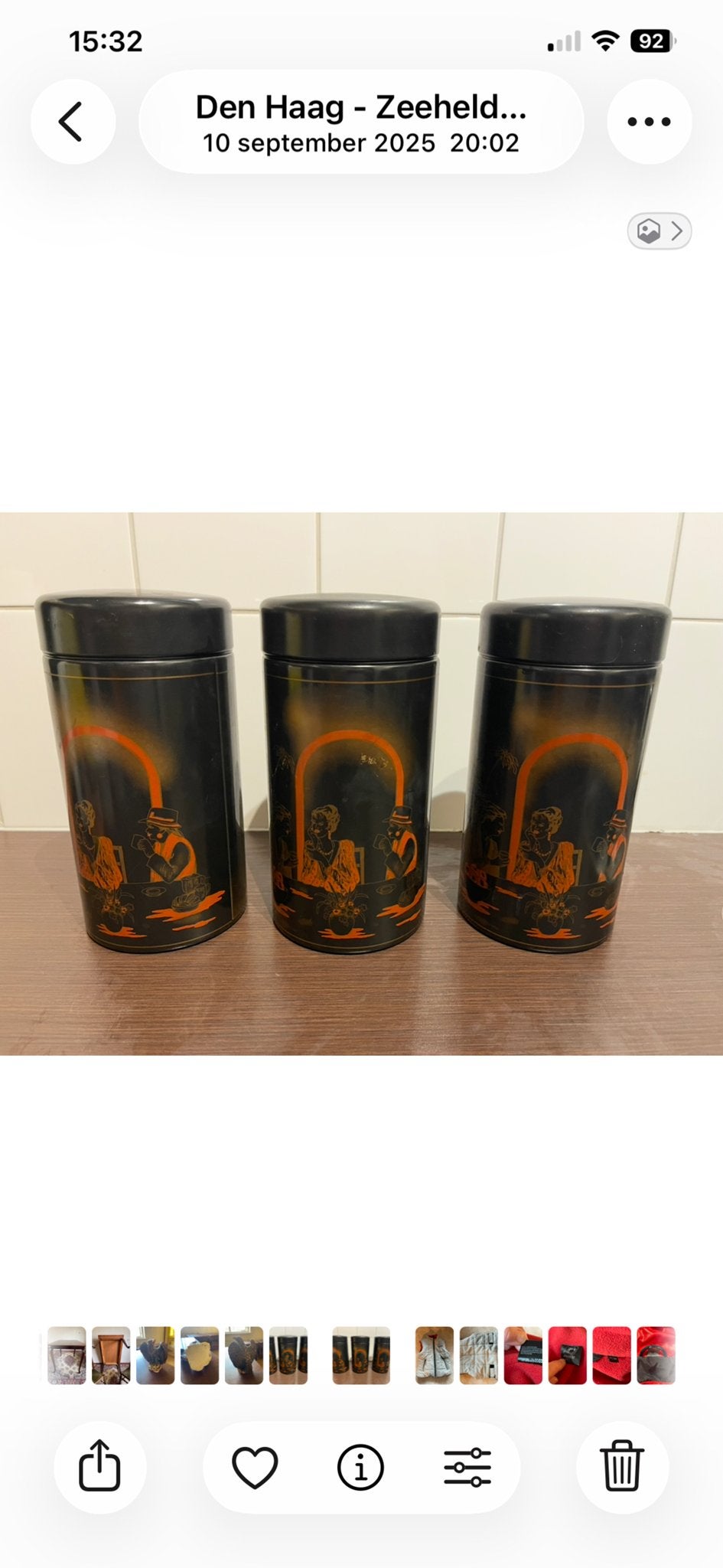 Set van 3 vintage blikken brabantia, Ophalen of Verzenden