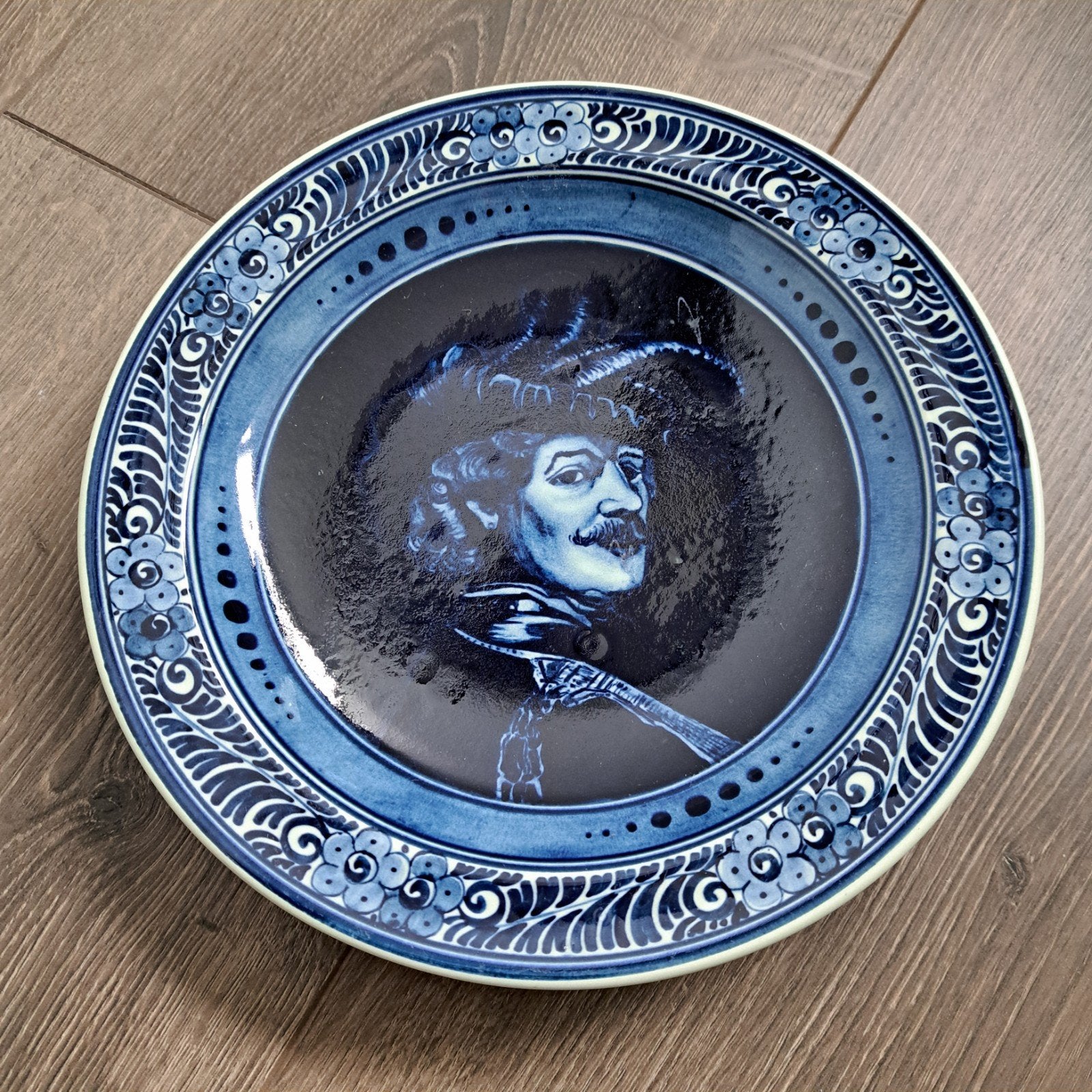 Koninklijke Goedewaagen Delfts Blauw Wandbord Rembrandt, Ophalen of Verzenden