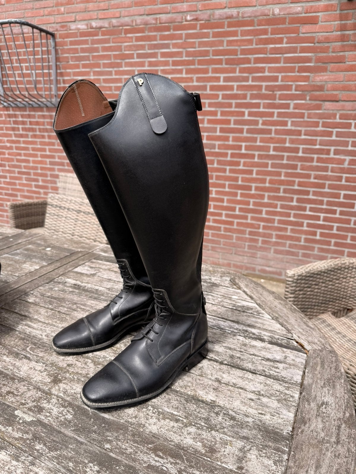 Leren paardrij laarzen, Gebruikt, Dressuur, Ophalen of Verzenden, Zwart