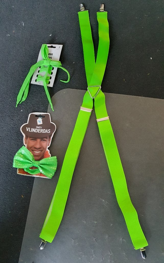 Vlinderstrik, bretels en veters, Ophalen of Verzenden, Nieuw, Carnaval, Accessoires