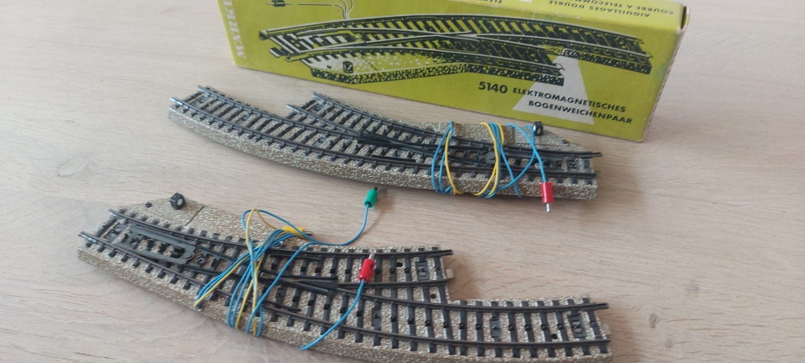 1 paar Märklin gebogen el wissels artnr 5140 in ovp, Wisselstroom, Rails, Ophalen of Verzenden, Zo goed als nieuw