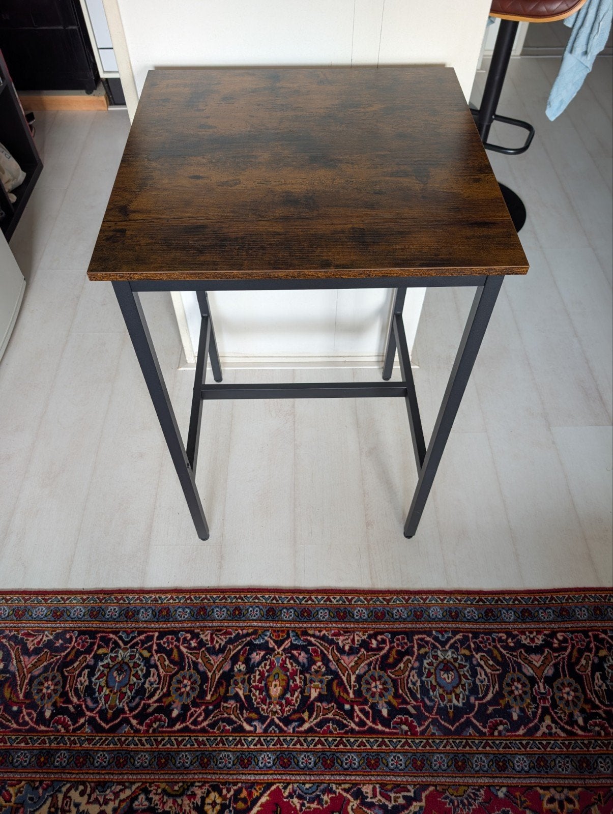 Hoge bartafel/eettafel in industriële stijl, 50 tot 100 cm, Vierkant, Tot twee personen, 50 tot 100 cm