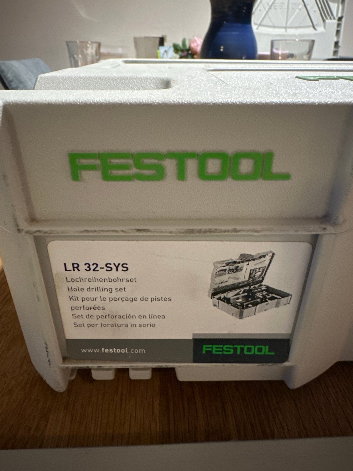Festool LR 32-SYS gatenboorset met FS 1400/2-LR 32, Ophalen of Verzenden, Gebruikt