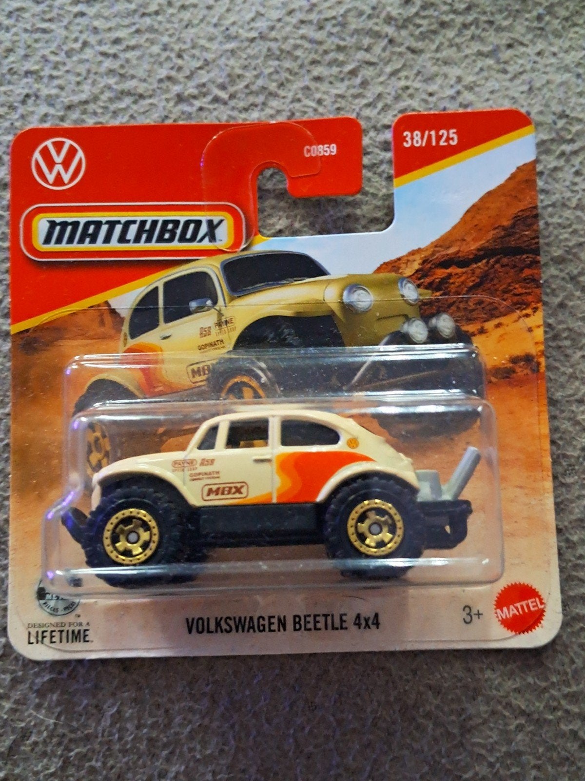 Matchbox Volkswagen Beetle 4x4 beige nieuw in verpakking, Ophalen of Verzenden, Nieuw, Auto