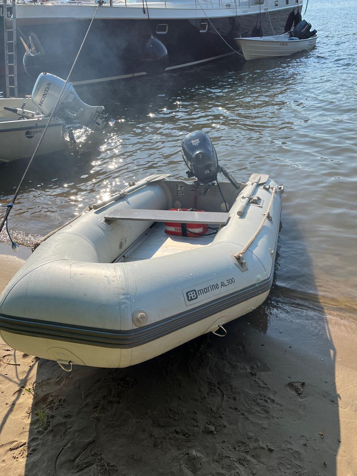 Rubberboot RB Marine AL300 + Yamaha 5PK 4-takt 2021, Watersport en Boten, Rubberboten, Ophalen, Aluminium, Yamaha, 3 m